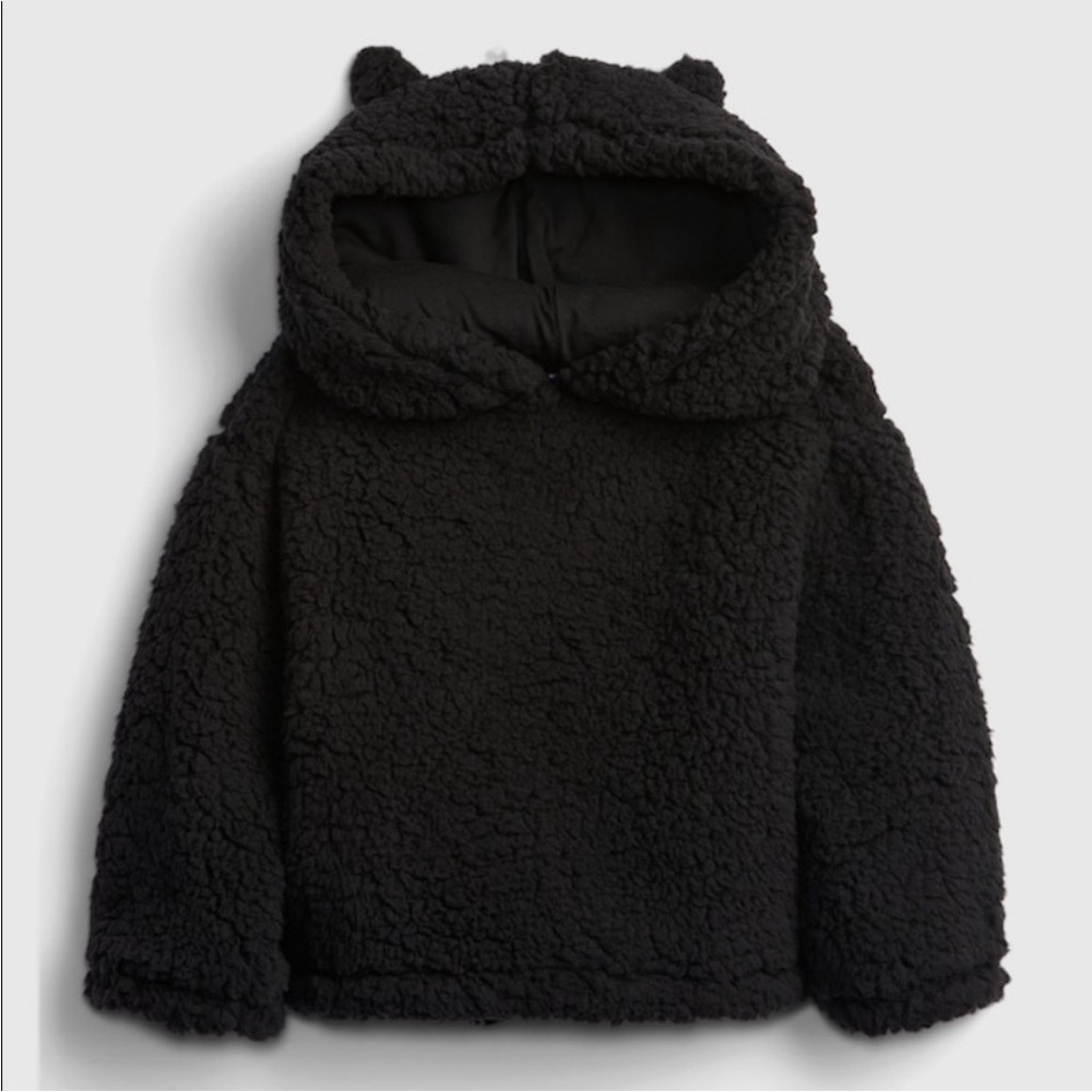 Baby Gap Cat Sherpa Hoodie 18-24M OR 4T Halloween Kitty Fleece Pullover NWT!